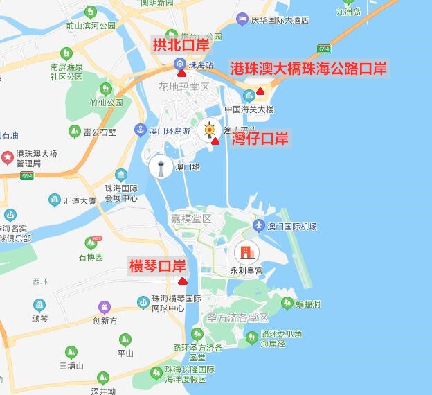 澳門關口地圖